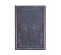 Paperblanks Agende 12 Mois 2024 Encre Bleue, Paysage - Midi (180 x 130), Espagnol