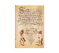 Paperblanks Agende 12 mois 2024 Rose hollandaise, Day-at-a-Time Mini (140 x 95), espagnol