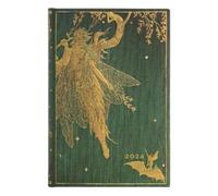 Paperblanks Calendrier 12 mois 2024 Olive Fairy - Aperçu quotidien Mini (95 × 140 mm) - Italien