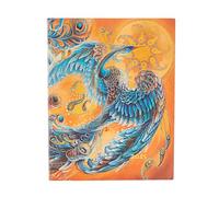 Paperblanks Calendrier 12 mois, couverture souple Flexi 2025, oiseau céleste, ultra vertical, fermeture par bande élastique