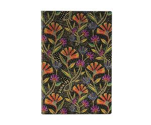 Paperblanks Flexi Agendas 13 Mois à Couverture Souple 2025, Fleurs Sauvages, Mini, Horizontal, Fermeture Élastique