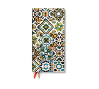 Paperblanks - Paperblanks | 2026 Porto | Portuguese Tiles | 12-Month Planner | Slim | Horizontal | Elastic Band | 160 Pg | 100 GSM