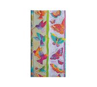 Paperblanks Verso - Agenda 2024-12 mois - Motif colibri et papillons - Fin (95 × 180 mm)