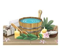 papercrush® Carte cadeau pop up sauna - Carte de voeux 3D pour vacances de bien-être, spa ou hôtel wellness - Carte cadeau pour elle, pour lui ou couple comme cadeau pour anniversaire et mariage