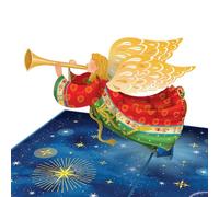 papercrush® Carte de Noel pop-up avec Ange de Noël - 3D Carte de Noël religieuse pour femmes (marraine, maman, mamie, soeur) - Cheque cadeau chrétienne pour enfants (filles, fils, petit-fils, neveu)