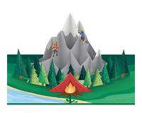 papercrush® Carte pop-up avec grimpeurs - Carte d'anniversaire 3D ou cadeau en argent pour alpinistes et randonneurs (frère, ami), Bon pour boulders ou le parc d'escalade comme cadeau Fête des Pères
