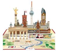 papercrush® Carte pop-up Berlin - Carte-cadeau anniversaire 3D, Bon cadeau d'argent pour voyage surprise à Berlin, Bon d'hôtel pour un anniversaire, Idée de cadeau pour un voyage en ville en Allemagne