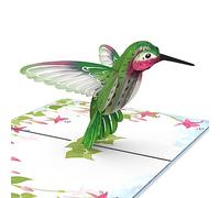 papercrush® Carte pop-up colibri - Carte d'anniversaire 3D avec oiseau et fleurs volants - Pour femme, petite amie et maman - Carte de félicitations pour anniversaire, bon rétablissement, bonne chance