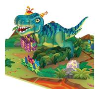 papercrush Carte pop-up dinosaure [NOUVEAU!] - Carte d'anniversaire 3D amusante enfants, carte de félicitations anniversaire d'enfant garçons et filles, petit cadeau fête à thème PC08153 vert