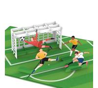 papercrush@ Carte pop-up Footballeurs - Carte d'anniversaire 3D avec motif football pour enfants (garçon, filleul, neveu) et hommes (père, copain), Bonne rentrée scolaire, Invitation anniversaire foot