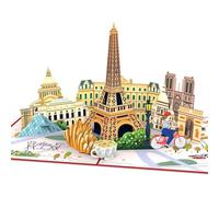 papercrush® Carte pop-up Paris - Carte de voeux d'anniversaire 3D pour homme ou mari, Cadeau couple pour voyage surprise pour elle (femme, epouse, copine), Bon d'hôtel pour weekend en amoureux