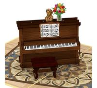 papercrush® Carte pop-up piano - Carte d'anniversaire 3D avec piano pour piano ou pianiste, carte de vœux pour professeur de piano et professeur de piano - Bon spécial pour les leçons de piano
