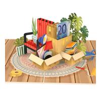 papercrush® Carte pop-up pour déménagement - Carte de réduction 3D pour cadeau d'argent pour pendaison de crémaillère pour hommes et femmes, déménagement dans une nouvelle maison et maison - Carte