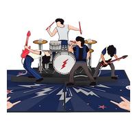 papercrush® Carte pop-up Rock & Roll Concert - Carte d'anniversaire 3D pour visite de festival pour hommes (petit ami, frère, mari), Bon d'achat ou cadeau d'argent, Emballage pour billets de concert