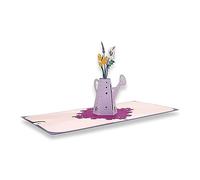 paperdora® Carte Pop-Up 3D „Fleur“ avec Enveloppe et Cachet de Cire - Carte de Vœux Carte Cadeau Bon Cadeau