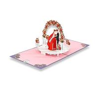 paperdora® Carte Pop-Up 3D „Mariage“ avec Enveloppe et Cachet de Cire - Carte de Vœux Carte Cadeau Bon Cadeau