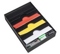 Paperflow Organisateur de tiroir 634423 – 6 compartiments en polystyrène – Gris/Noir