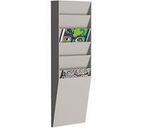 Paperflow Trieur Horizontal 6 Cases A4, Coloris Gris - Dimensions L31,1 X H50,2 X P7,9 Cm
