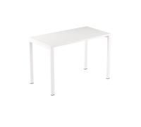 Paperflow Bureau télétravail EasyDesk compact pieds arche métal 114 x 60 cm - Blanc
