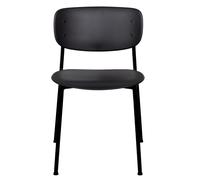 Paperflow Chaise de collectivités réunion Soho Polypropylène Noir ? pieds acier - Lot de 2