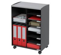 PAPERFLOW Chariot de bureau noir 51,4 x 33,0 x 72,0 cm