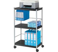 PAPERFLOW Chariot multifonctions L 3 plateaux noir / argent