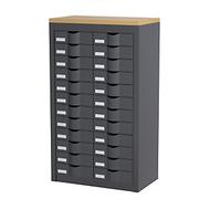 Paperflow Desserte 2 colonnes Cycladis 24 tiroirs - Ht .106.5 cm - Anthracite