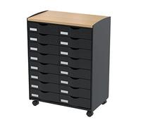 Paperflow DT161N.01.23 Desserte mobile à tiroirs en polystyrène Noir