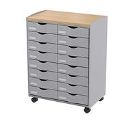 Paperflow DT162N.02.23 Desserte mobile à tiroirs en polystyrène Gris