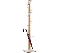 Paperflow Portemanteau easyCloth - fût bois, 6 patères coloris blanc