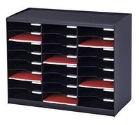 Paperflow Meubles à cases 802.01 Trieurs 24 cases superposable/juxtaposable en polystyrène Noir