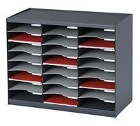 Paperflow Meubles à cases 802.11 Trieurs 24 cases superposable/juxtaposable en polystyrène Anthracite