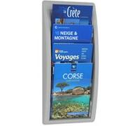 paperflow paperflow porte-brochures mural quick fit, a4, gris noir Gris