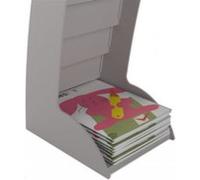 Paperflow Présentoir de sol Courbo monobloc 8 cases - Gris