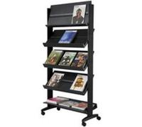 paperflow porte-prospectus uno easydisplays, 5 étagères noir