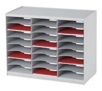 [Ref:802.02] PAPERFLOW Trieur monobloc, 24 compartiments, gris