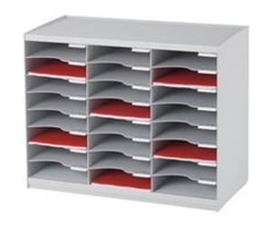 paperflow paperflow trieur monobloc, 24 compartiments, gris noir Gris G