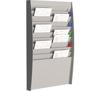 PAPERFLOW Porte-brochures mural 20 cases A4 vertical gris