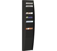 PAPERFLOW Porte-brochures mural 25 cases A4 vertical gris