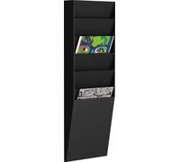 PAPERFLOW Porte-brochures mural 6 compartiments A4 vertical noir