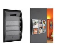 Porte-brochures mural Quick fit, 4 compartiments