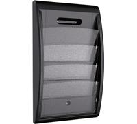 PAPERFLOW Porte-brochures mural Quick fit 4 compartiments noir