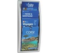 PAPERFLOW Porte-brochures mural Quick fit DIN A4 couleur alu