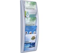 PAPERFLOW Porte-brochures mural Quick fit DIN A5 couleur alu