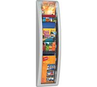 PAPERFLOW Porte-brochures mural Quick fit DIN Lang coloris alu
