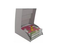 Paperflow Présentoir de sol Courbo monobloc 8 cases - Gris