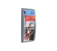 Paperflow Présentoir mural Quick Fit System – 4 cases A4 – Aluminium