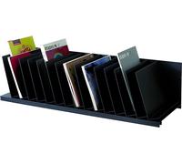 PAPERFLOW Présentoir incliné en polystyrène 14 compartiments noir