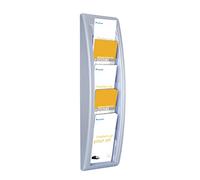 Paperflow Présentoir mural couleur "aluminium" Quick Fit System 5 cases Format 1/3 de A4