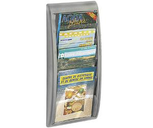 Paperflow Présentoir Quick Fit System - Fixation Murale - 4 cases A4 - Aluminium